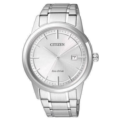 Image of mat rustfri stål quartz med Eco-Drive Herre ur fra Citizen, AW1231-58A